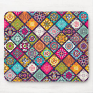 Mandala pattern colourful Moroccan Mouse Pad