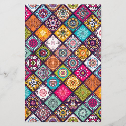 Mandala pattern colourful Moroccan Stationery