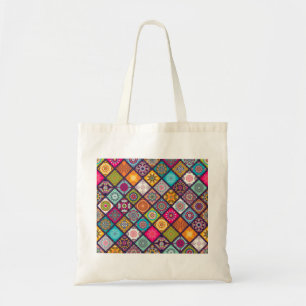 Mandala pattern colourful Moroccan Tote Bag