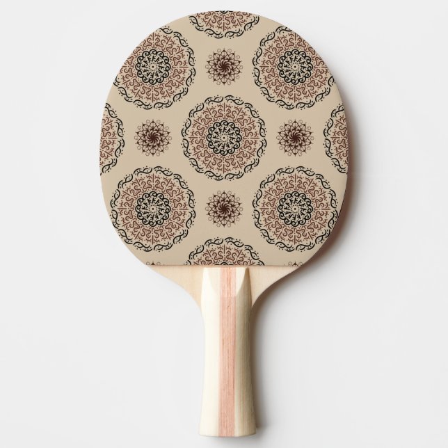 mandala pattern design ping pong paddle (Front)