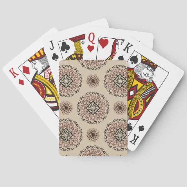 mandala pattern design poker cards (Back)
