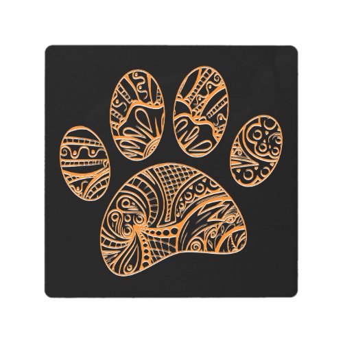Mandala Pattern Dog Paw Print