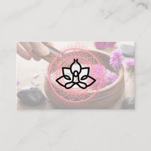 Mandala Pattern  Essential Oils  Aroma Therapy Business Card