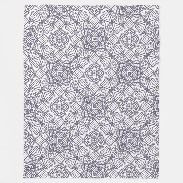 Mandala Pattern Fleece Blanket (Front)