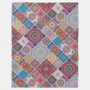 Mandala Pattern Fleece Blanket