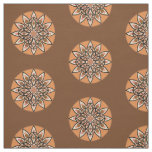 Mandala pattern in chocolate, terracotta and rust fabric