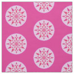 Mandala pattern in pink, fuchsia and white fabric