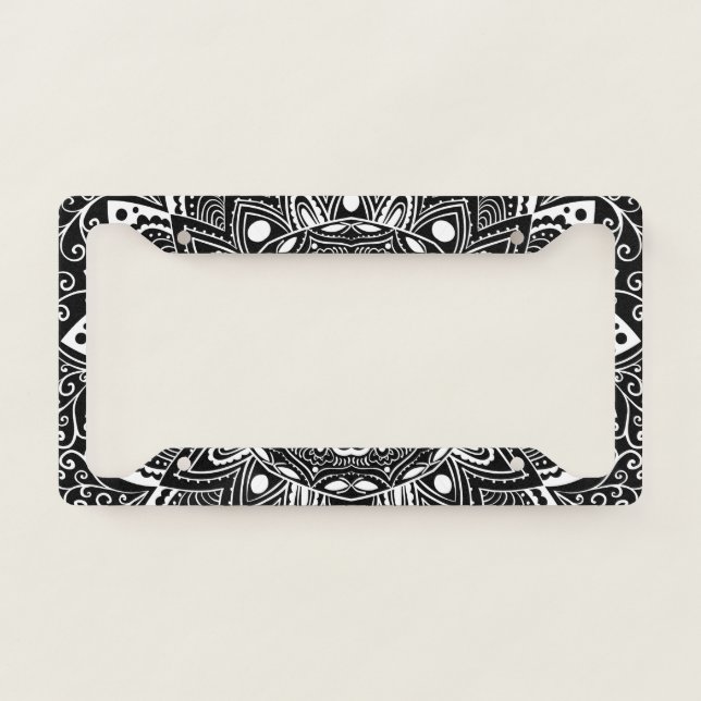 Mandala Pattern Licence Plate Frame (Front)