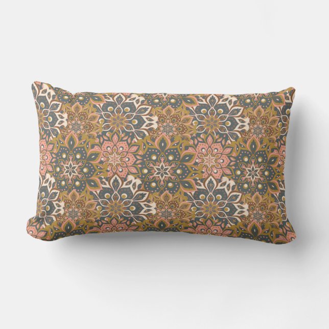 Mandala Pattern Lumbar Pillow (Front)
