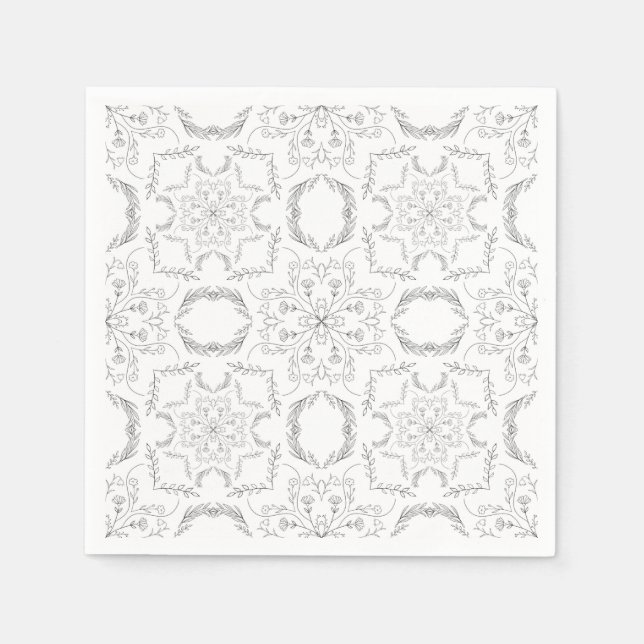 Mandala pattern napkins (Front)