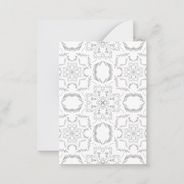 Mandala pattern note card (Front)