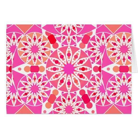 Mandala pattern, shades of pink and coral (Front Horizontal)