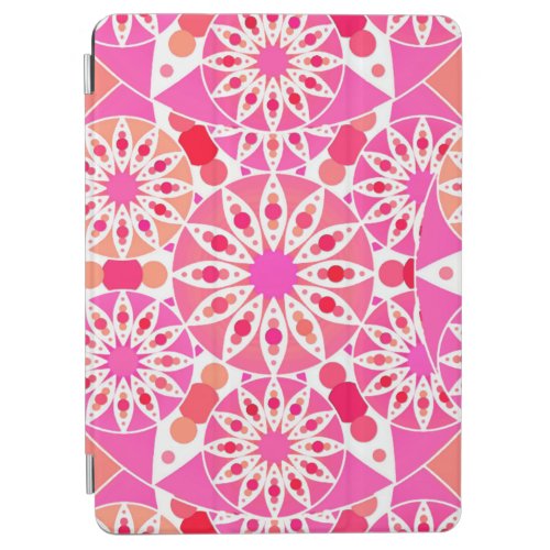 Mandala pattern shades of pink and coral iPad air cover