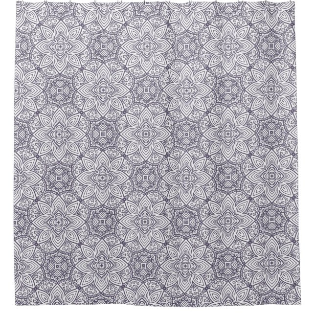 Mandala Pattern Shower Curtain (Front)
