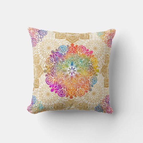 Mandala Pattern Throw Pillow