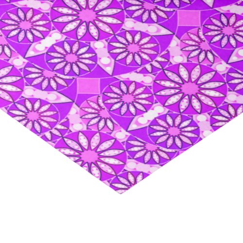 Mandala pattern violet orchid and pink tissue paper