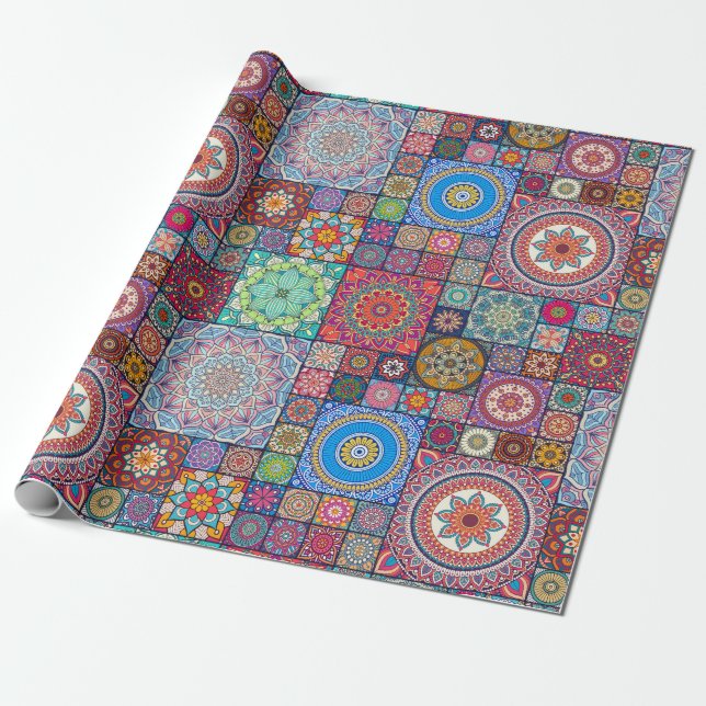 Mandala Pattern Wrapping Paper (Unrolled)
