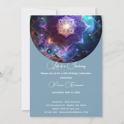 Mandala Peace Nebula Invitation