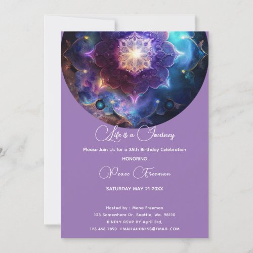 Mandala Peace Nebula Invitation