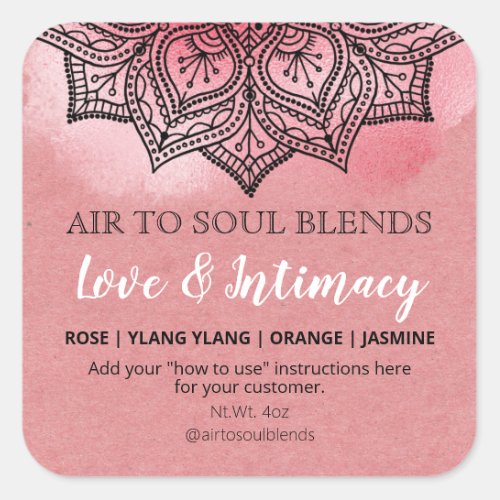 Mandala Pink Love  Intimacy Blend Labels