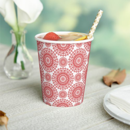 Mandala Pink Paper Cup