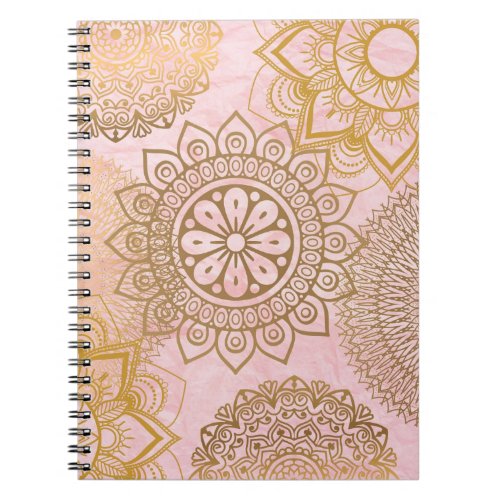 Mandala Psychedelic Pink Gold Journal 