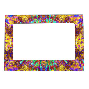 Mandala Psychedelic Trippy Hippie Color Splash Magnetic Frame