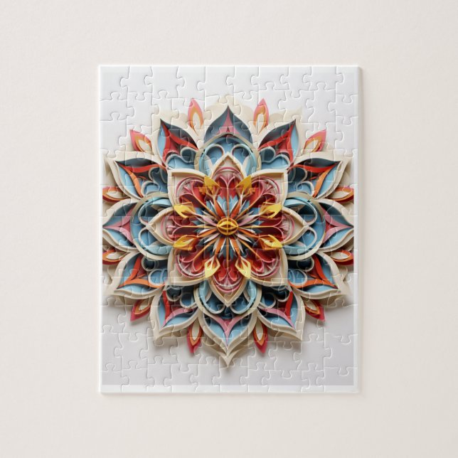 Mandala Puzzle, 8" x 10", 110 pieces Jigsaw Puzzle (Vertical)