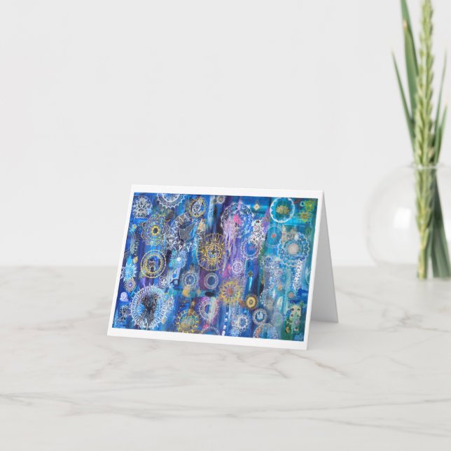 Mandala Rain Note Card (Front)