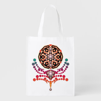 Mandala Rainbow Dancer Sacred Geometry Grocery Bag