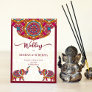 Mandala rangoli elephant Indian wedding invitation