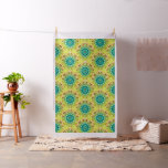 Mandala Rays Yellow Green + your ideas Fabric