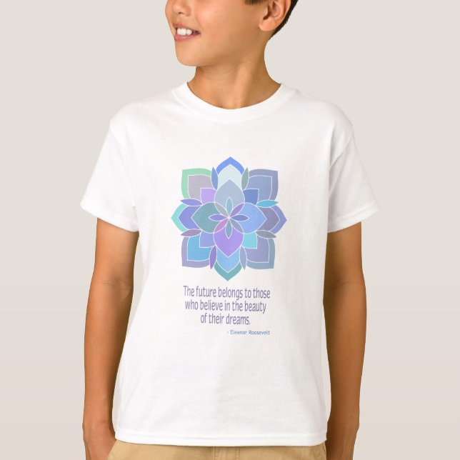 Mandala Roosevelt Beauty Quote T-Shirt (Front)