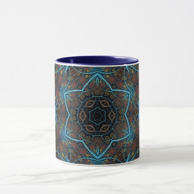 Mandala Rosette Boho Bohemian Style Dandy Pattern Mug (Center)