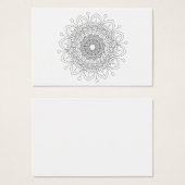 Mandala. Round black and white oriental pattern. (Front & Back)