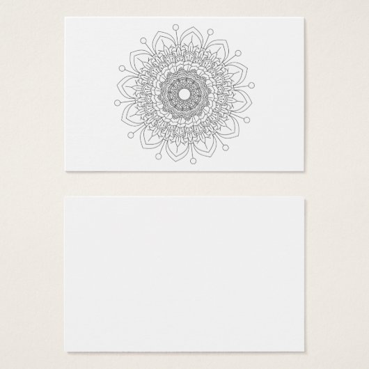 Mandala. Round black and white oriental pattern. (Front & Back)