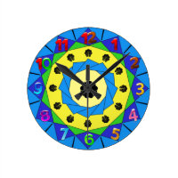 Mandala Round Clock