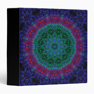 Mandala round kaleidoscope ornamental decoration c 3 ring binder