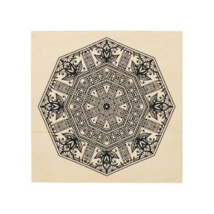 Mandala Round Ornament 5 Wood Wall Art