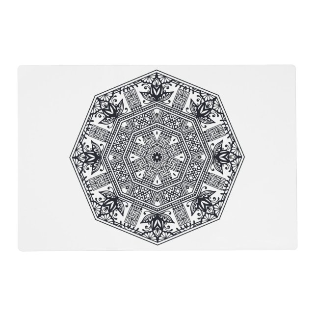 Mandala Round Ornament Placemat (Front)