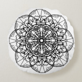 mandala round pillow