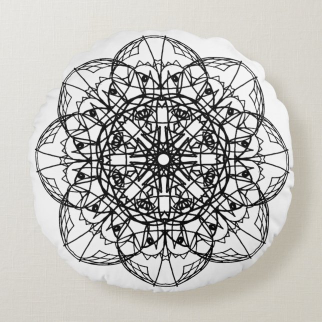 mandala round pillow (Front)