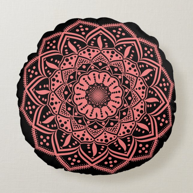Mandala Round Pillow (Front)
