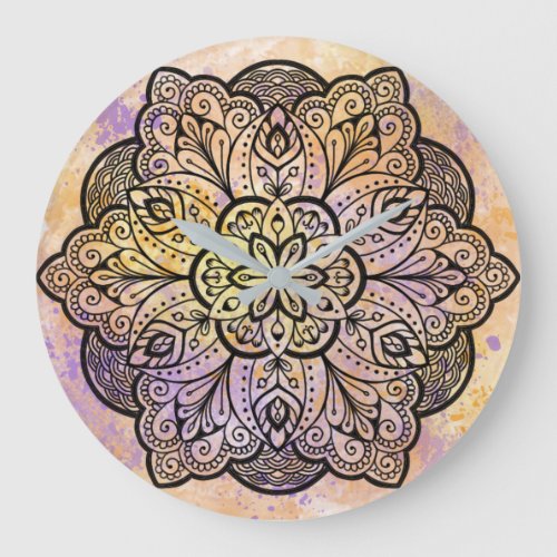 Mandala Round Wall Clock