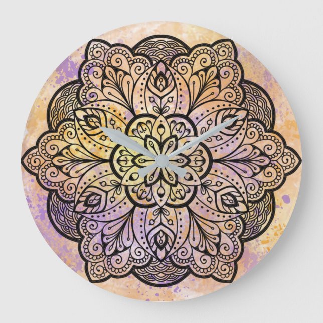 Mandala Round Wall Clock (Front)