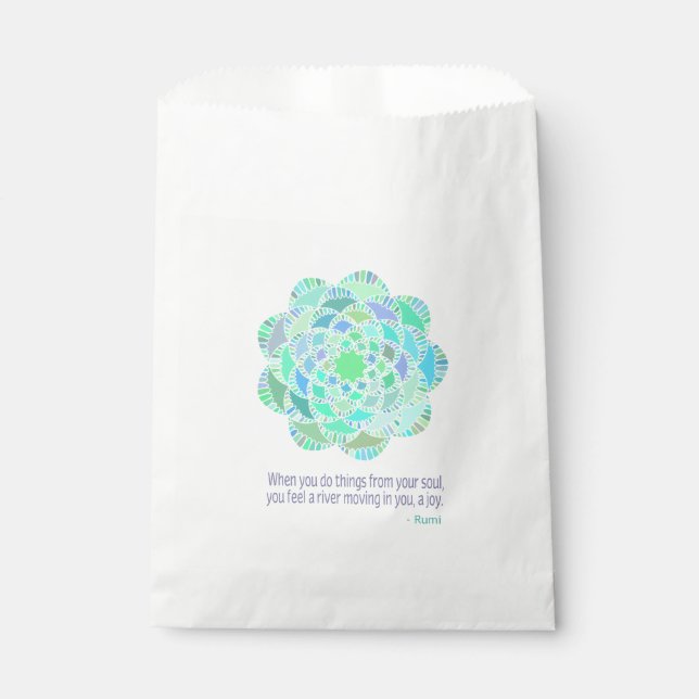 Mandala Rumi Joy Quote Favor Bag (Front)