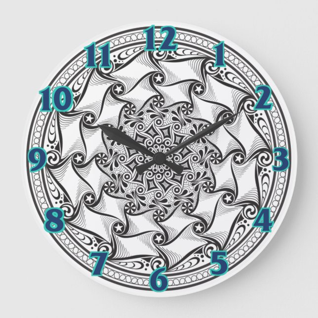 Mandala Scroll Clock (Front)
