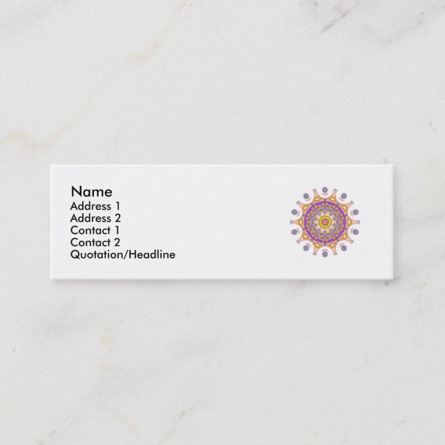 Mandala Skinny Profile Card (Front)