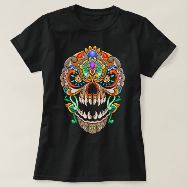 Mandala Skull T-Shirt (Design Front)