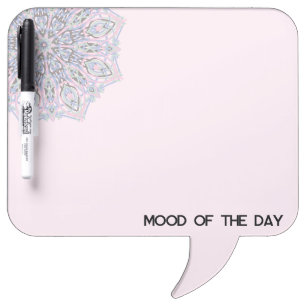 Mandala Soft Pink Delicate Lettering Customized. Dry Erase Board